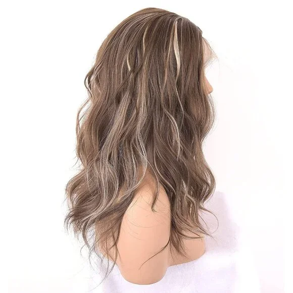 Brown Hair With Highlights Lace Front Wigs